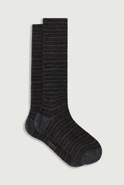 Ginette Socks Heather Grey/Coffee