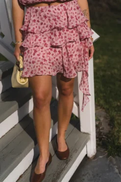 Ginla Flower Skirt Dusty Rose