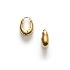 Golden Curve Hoops Bold Gold