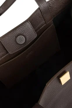 Gyoza Tote Pebble Grain Leather Espresso