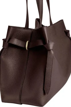 Gyoza Tote Pebble Grain Leather Espresso