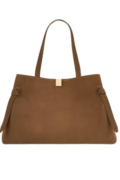 Gyoza Tote Suede Cognac