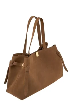 Gyoza Tote Suede Cognac