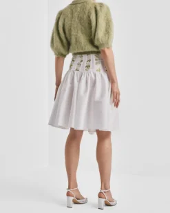 Hairy Knit Puffed Jacket Green