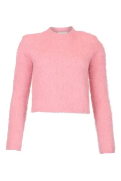 Hairy Knit Sweater Pink