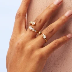 Halo Ring Gold Crystal
