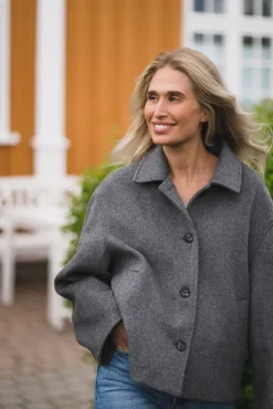 Hamra Wool Jacket Grey Melange