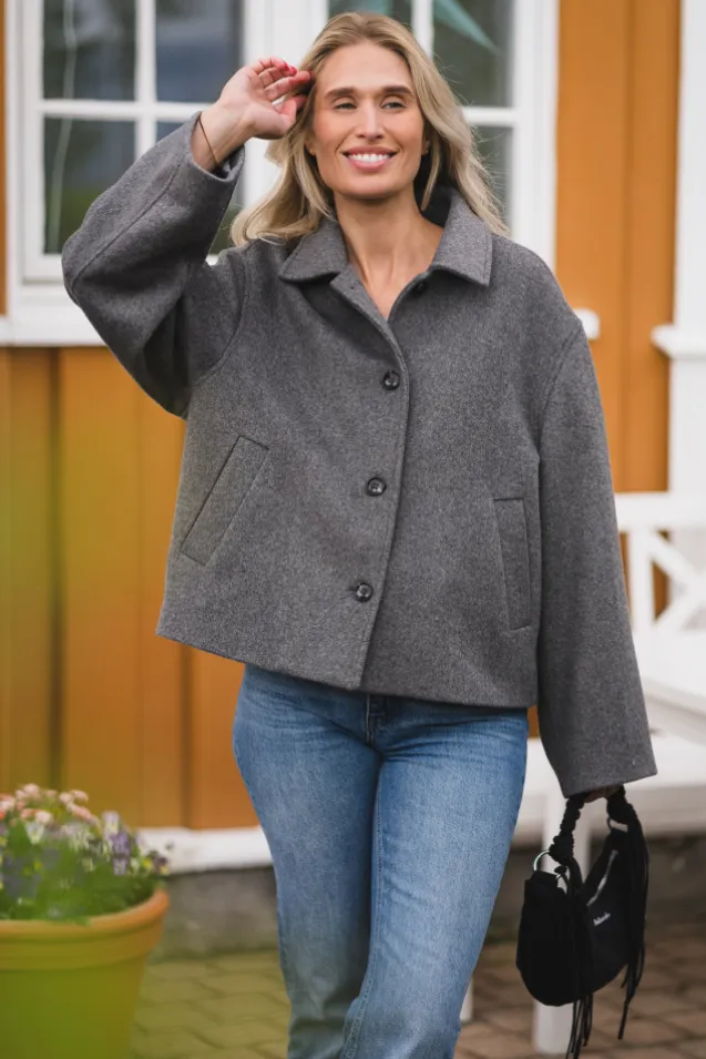 Hamra Wool Jacket Grey Melange