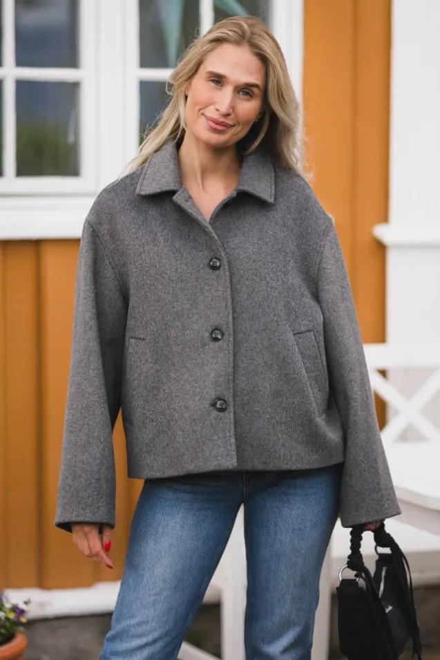 Hamra Wool Jacket Grey Melange