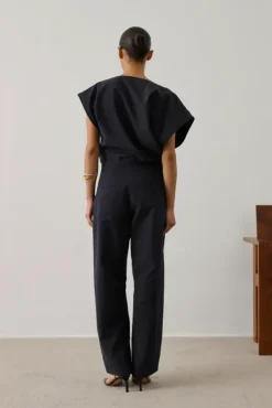 Hawk Crepe Trousers Night Blue