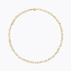 Heart Chain Necklace Gold