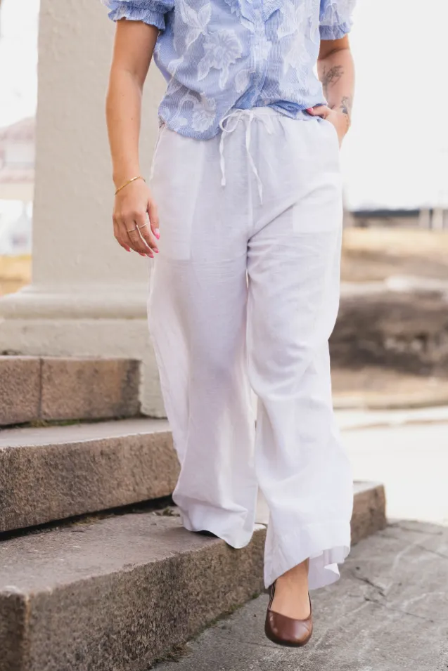 Heifa Linen Pants White