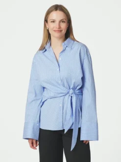 Helisa Stripe Shirt Light Blue