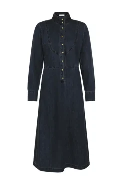 Hiro Dress Washed Dark Denim