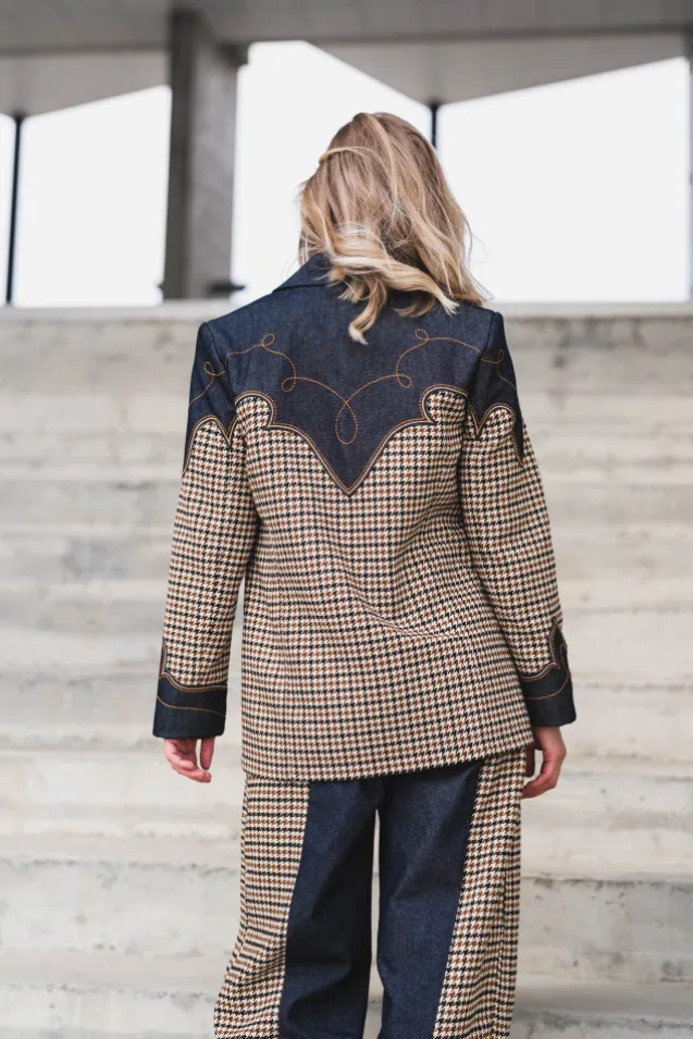 Houndstooth Blazer Rinse