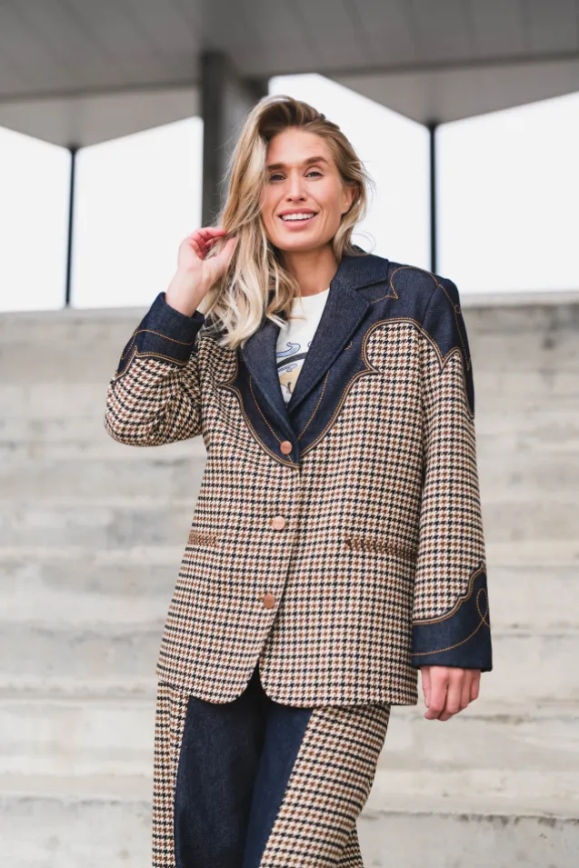 Houndstooth Blazer Rinse