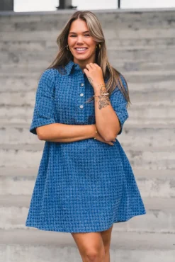 Ibo 2/4 Dress Mid Blue Wash
