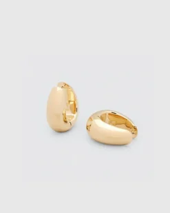 Ice Hoops Medium Gold