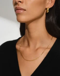 Ice Hoops Medium Gold