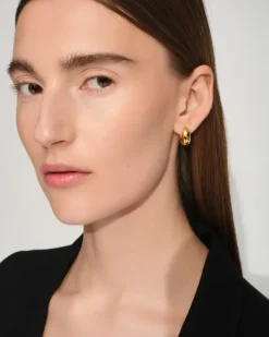 Ice Hoops Small Gold