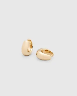 Ice Hoops Small Gold