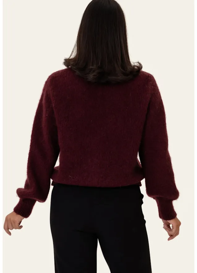 Idaic Cardigan Bordeaux