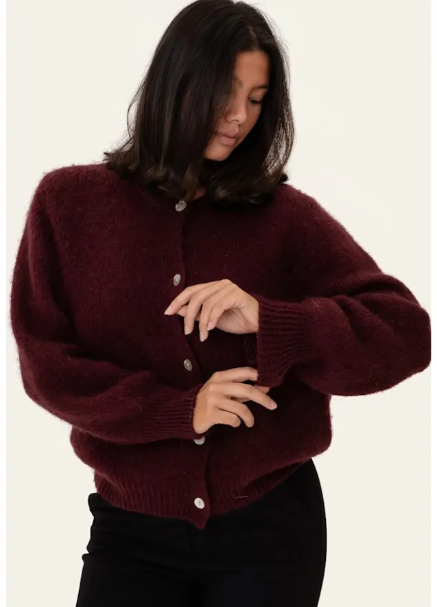 Idaic Cardigan Bordeaux