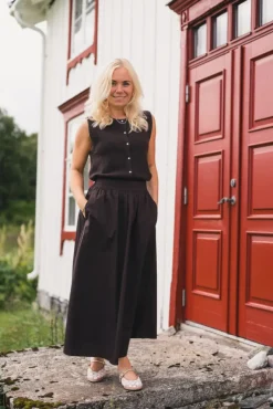 Ida Maja HW Skirt Black Coffee