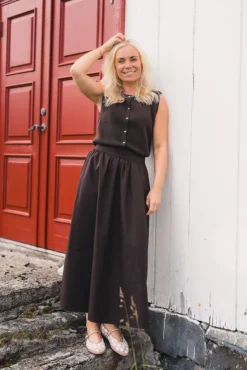 Ida Maja HW Skirt Black Coffee