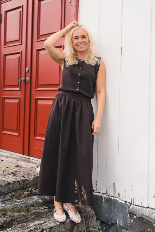 Ida Maja HW Skirt Black Coffee