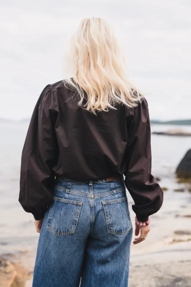 Ida Maja V Shirt Black Coffee