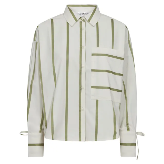 Idie Stripe Shirt Offwhite/Green