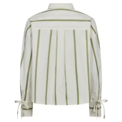 Idie Stripe Shirt Offwhite/Green