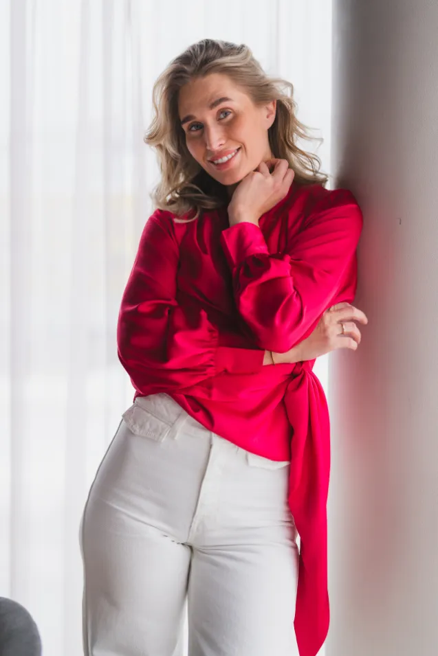 Ines Blouse Raspberry Pink