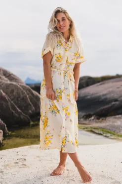 Irene 2/4 Shirt Dress Mimosa Flower