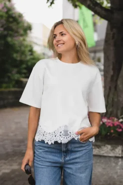 Iria Lace Tee White