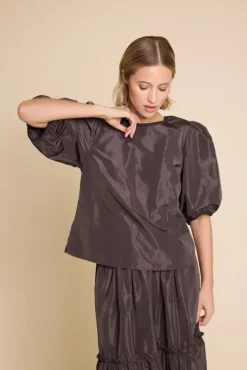 Isabel 25 Solid Blouse Brown