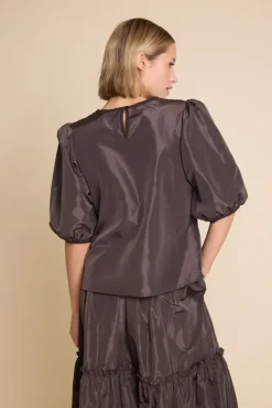 Isabel 25 Solid Blouse Brown