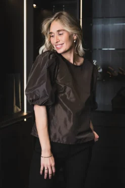 Isabel 25 Solid Blouse Brown