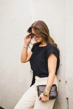 Itea Knotted Blouse Night Blue