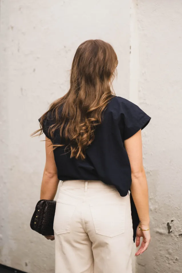 Itea Knotted Blouse Night Blue