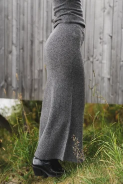 Jana Knit Skirt Dark Grey Melange