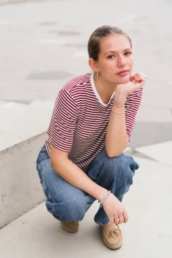Jana Tee STP Egret/Rhubarb