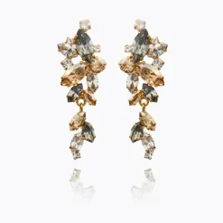 Jannice Earrings Gold Black Golden Combo