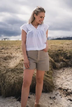 Jayla S Voile Top White