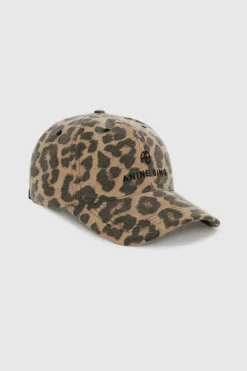 Jeremy Baseball Cap Black And Brown Leopard