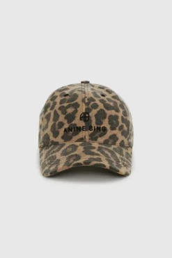 Jeremy Baseball Cap Black And Brown Leopard
