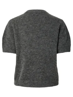 Johi SS Wool Blend Pullover Medium Grey Melange