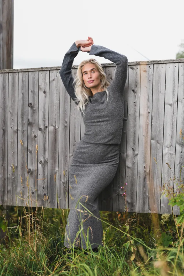 Joyce Knit Dark Grey Melange