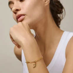 Joyful Dolphin Charm Gold